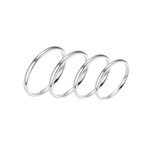 DATOA Stainless Steel Toe Ring Set, 4 pieces
