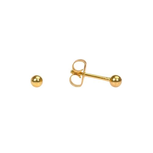 Studex Sensitive Gold-Plated Ball Studs, 3mm