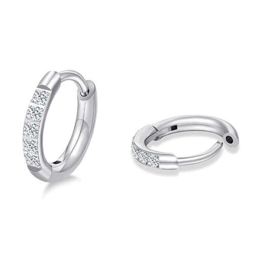 Limerencia F136 Titanium Huggie Hoops with Cubic Zirconia (18G)