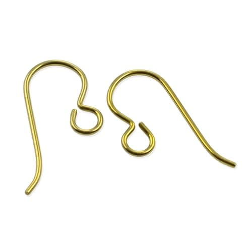 Niobium French Hook Ear Wires, 20G, 10 pack