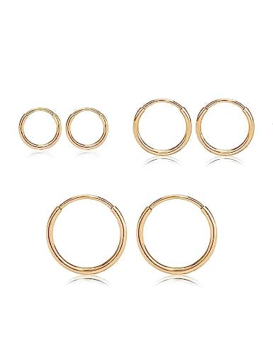 Limerencia G23 Titanium Slim Huggie Hoops, 3 pairs