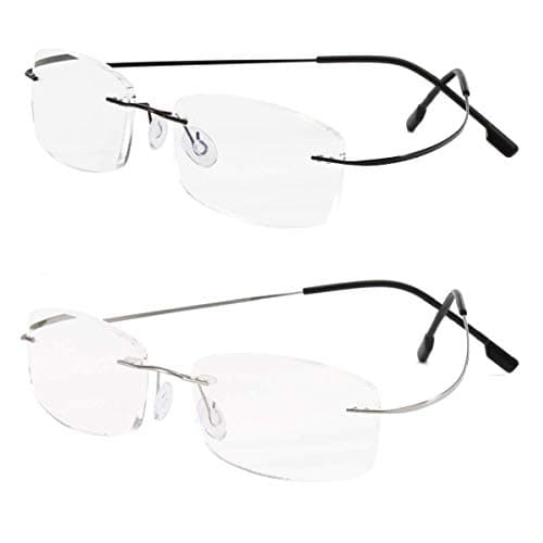 Viseng Rimless Titanium Readers (2 pack)