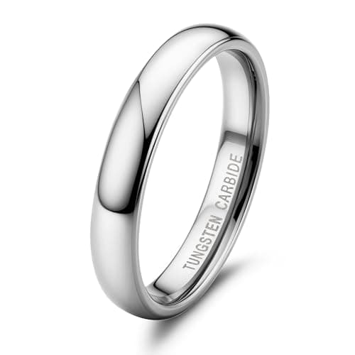 Jstyle 4mm Tungsten Ring, Domed