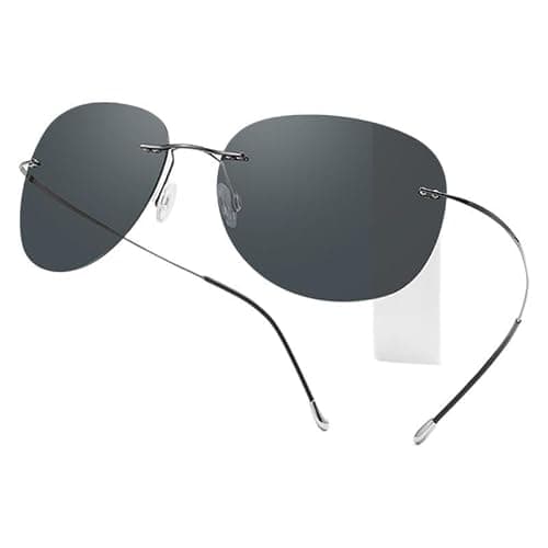 Pure Titanium Polarized Sunglasses, Frameless