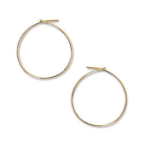 Humble Chic NY Gold-Plated Wire Threader Hoops, 1 inch