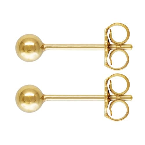 Adabele 1/20 14K Gold-Filled Ball Studs, 3mm