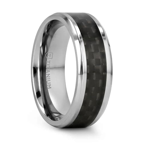 Thorsten Carbon Fiber Inlay Titanium Band, 8mm