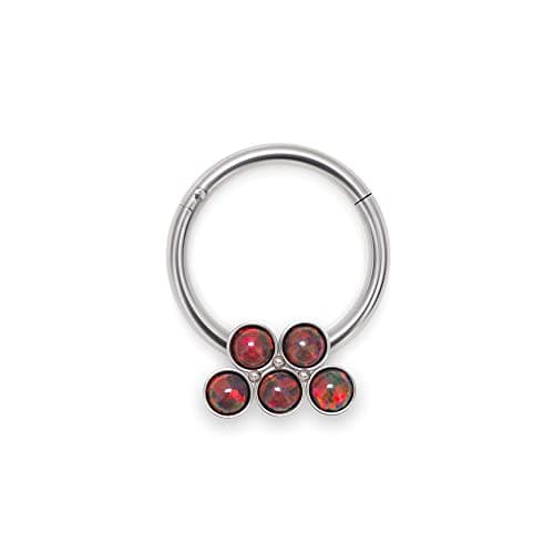 NellySteelPiercing Titanium Septum Clicker, 16G