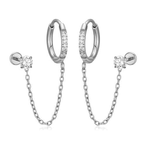 Humorrap ASTM F136 Titanium Chain Dangle Earrings