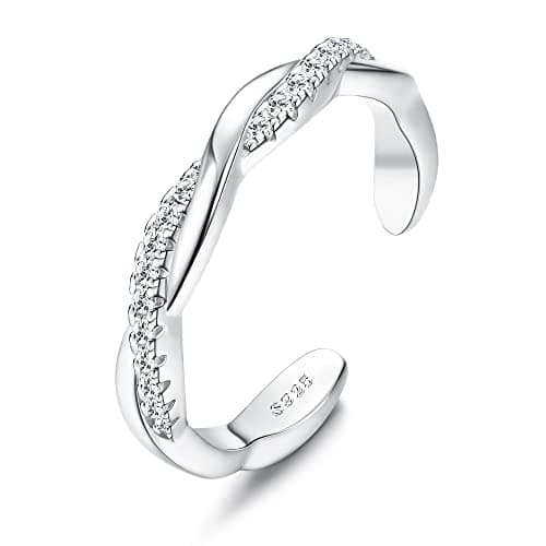 FIASASO 925 Sterling Silver Adjustable Toe Ring
