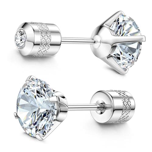 Subiceto Titanium 4mm CZ Stud, single pair