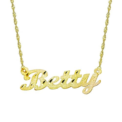 Pyramid Jewelry 14K Solid Yellow Gold Name Necklace, Script