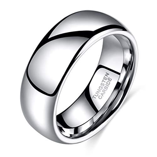 TRUMIUM 8mm Tungsten Carbide Band, Domed