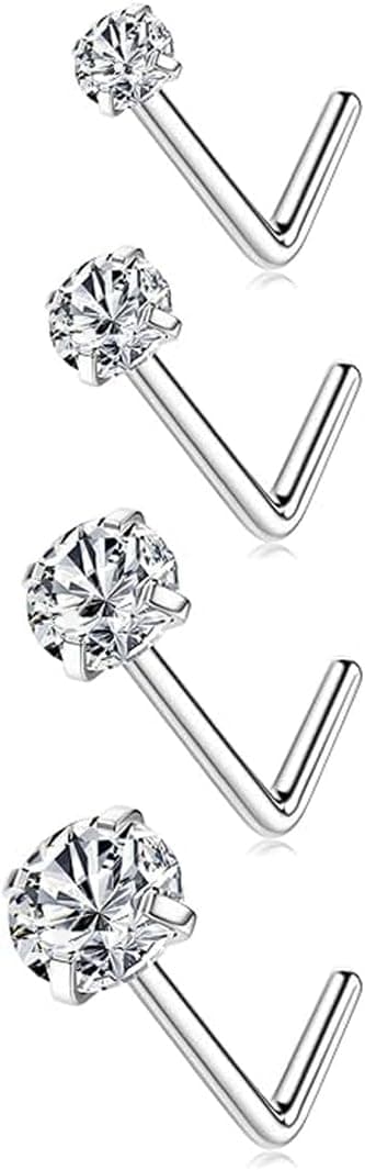 SEEDRILL G23 Titanium Nose Ring Studs, 20G