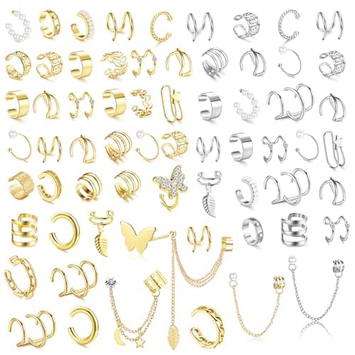 BESTEEL Non-Piercing Ear Cuffs, 66 pieces