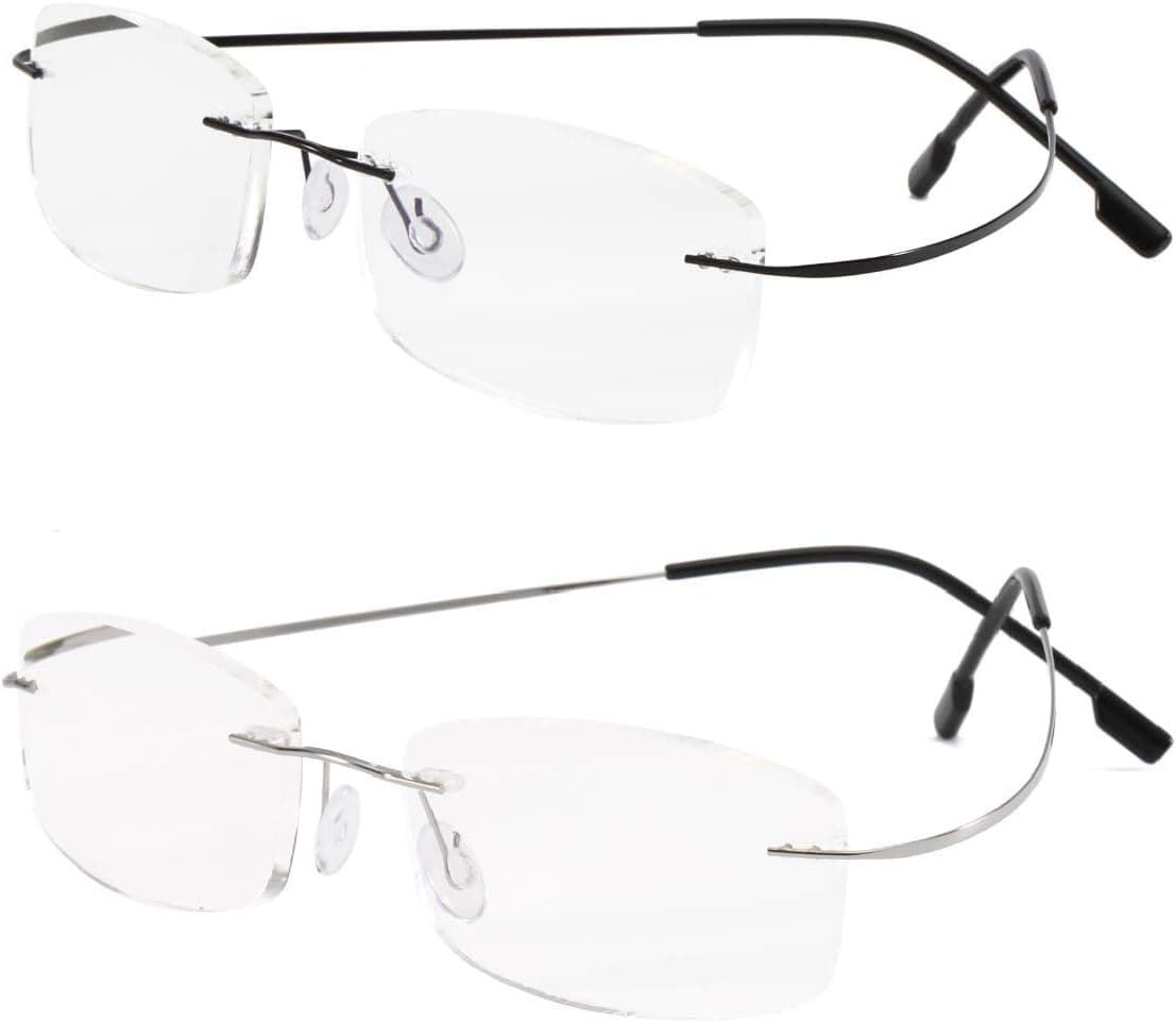 Viseng Rimless Titanium Readers (2 pack)