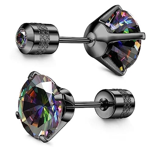 Subiceto Titanium CZ Screw-Back Sleep Studs