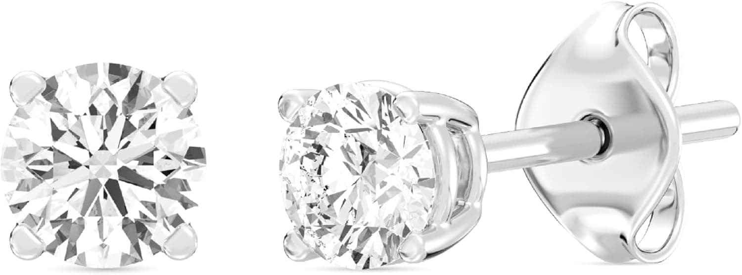 Gilded Lab-Grown Diamond Studs, 10KT Solid Gold