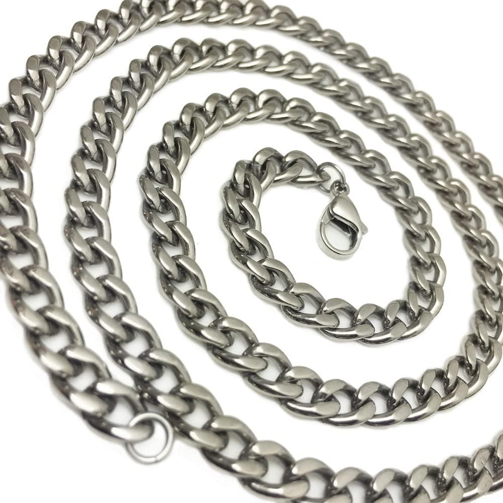 TIKING Pure Titanium Link Chain, 2.5–5.5mm
