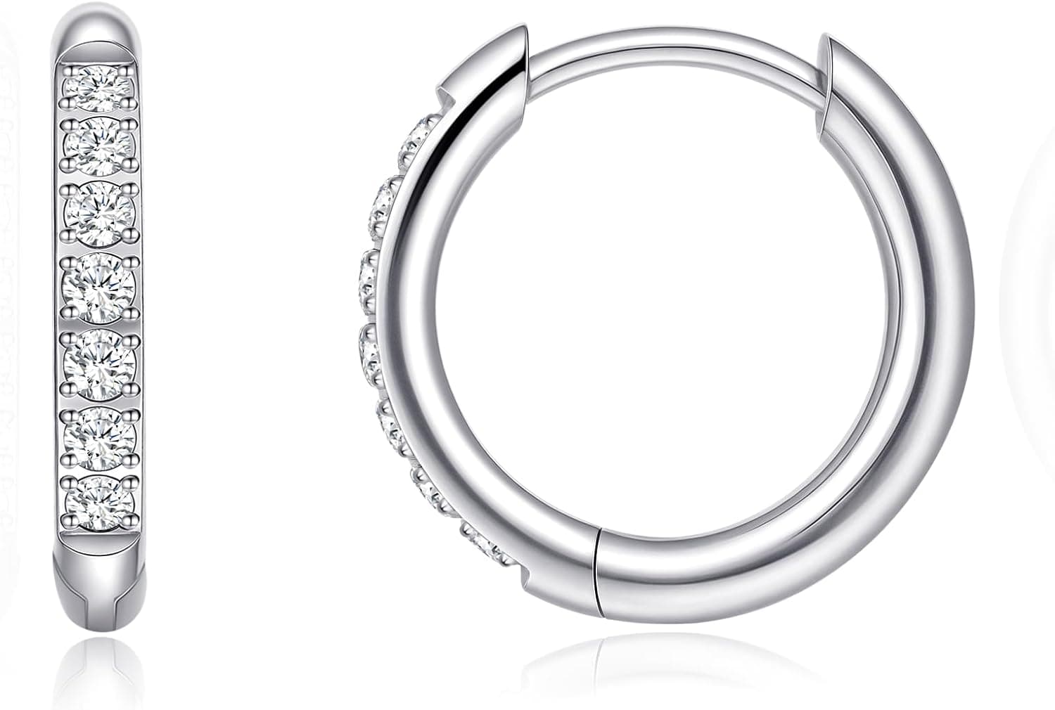 Limerencia F136 Titanium Small CZ Huggie Hoops