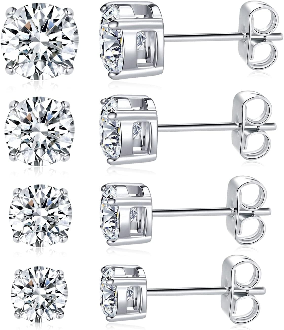 Titanium Stud Earrings for Men and Women