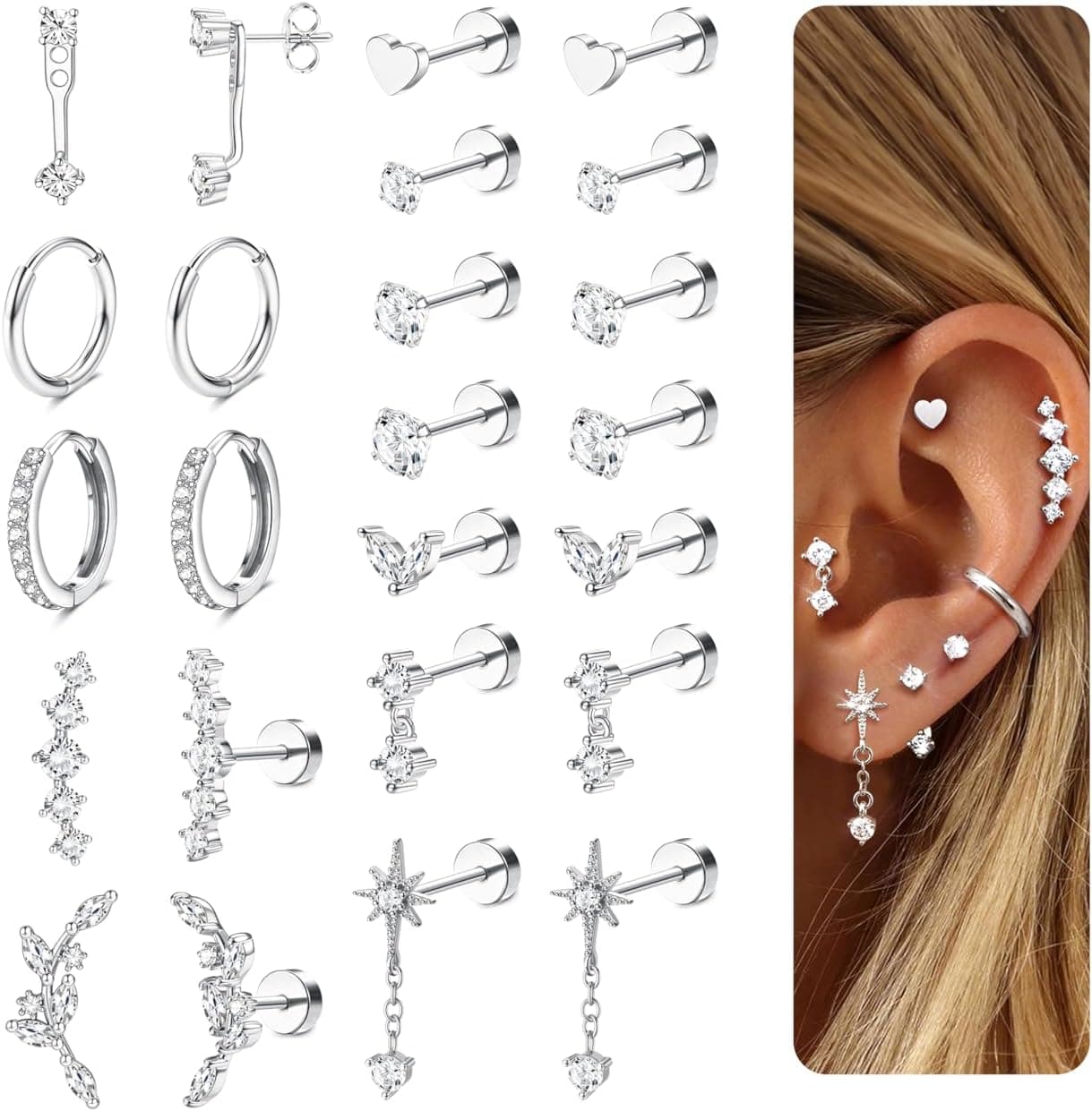 Surgical Steel Flat-Back Cartilage Stack Set
