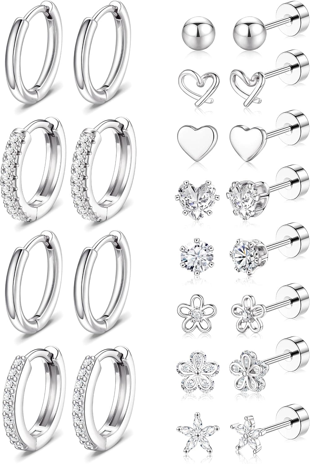 14k Gold-Plated Surgical Steel Flat-Back Set
