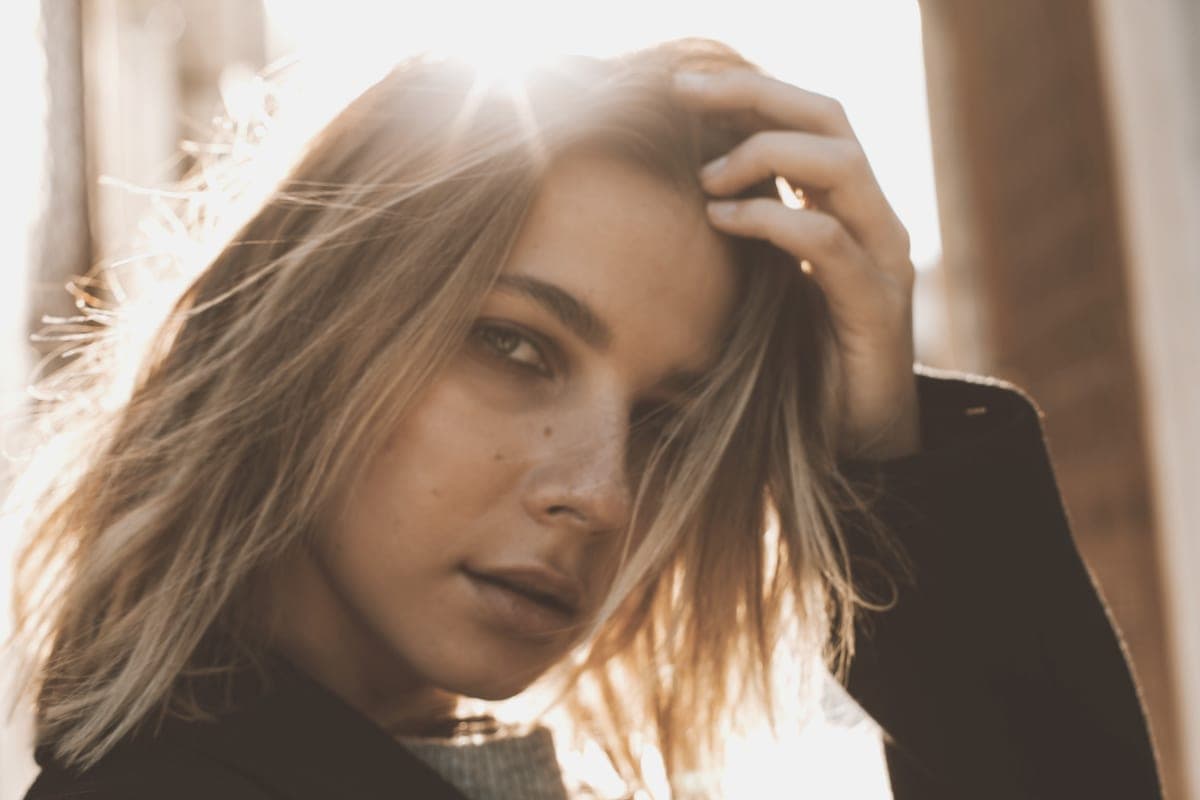 Close portrait of a face in soft natural daylight