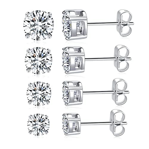 Titanium Stud Earrings for Men and Women