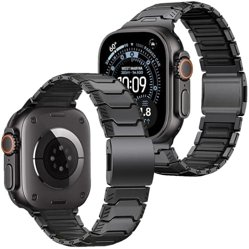 Dual-Layer Titanium Watch Band with Magnetic Clasp