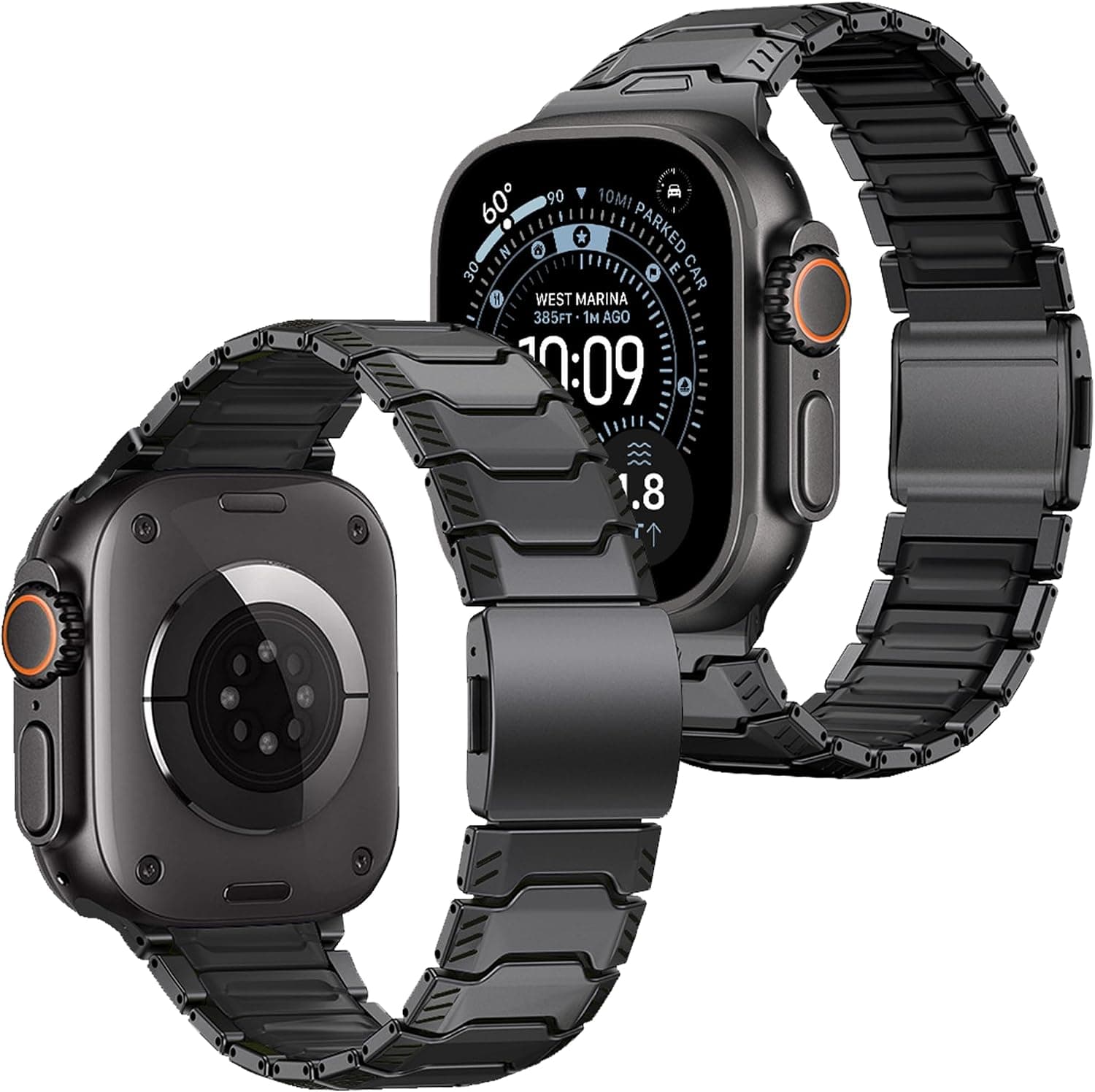 Dual-Layer Titanium Watch Band with Magnetic Clasp