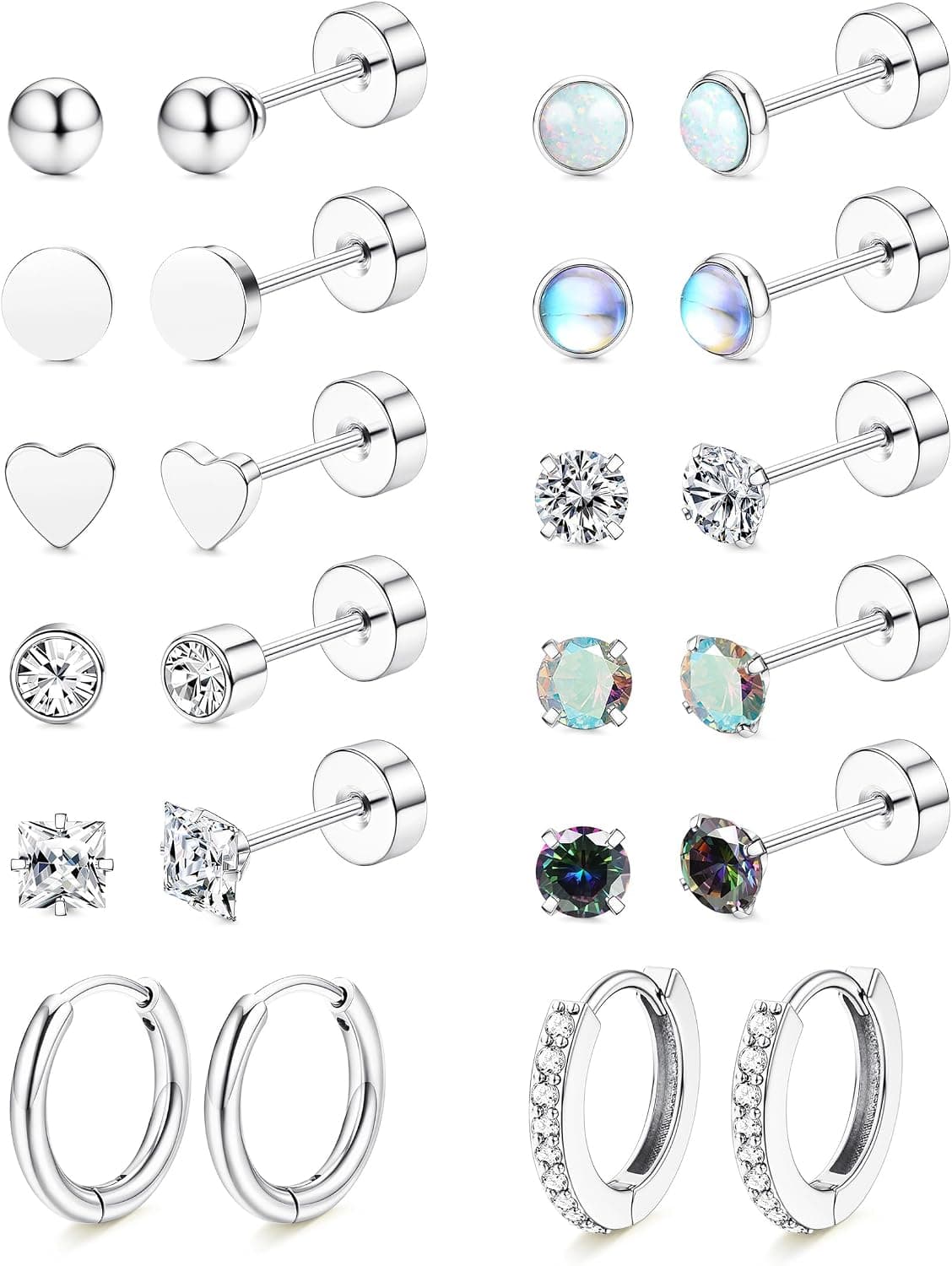 Flat-Back Stud Earrings for Sensitive Ears