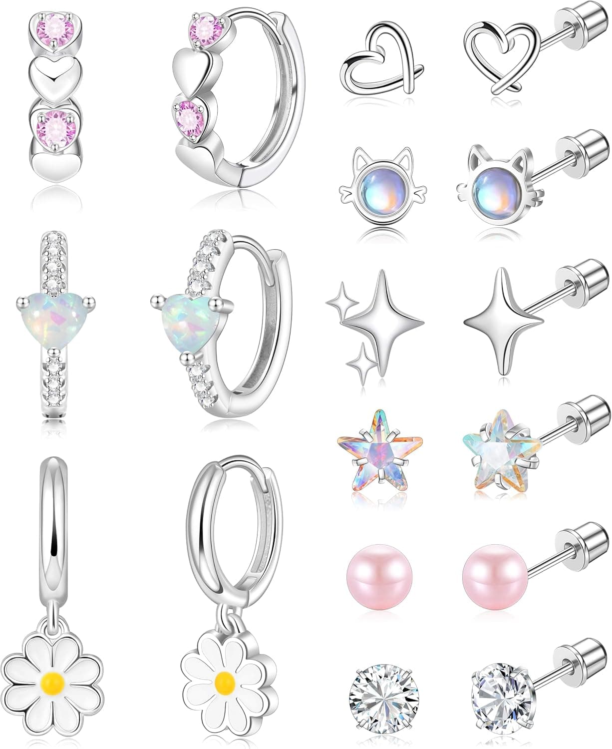 Surgical Stainless Steel Screw-Back Studs for Kids