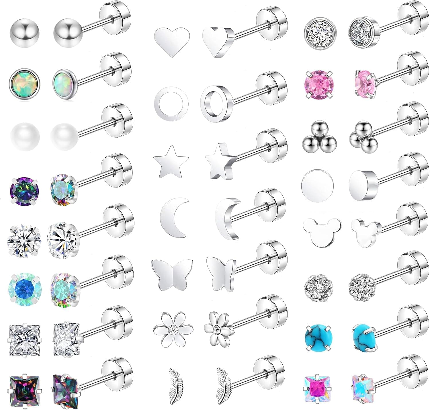 Titanium Earrings, 23 pairs
